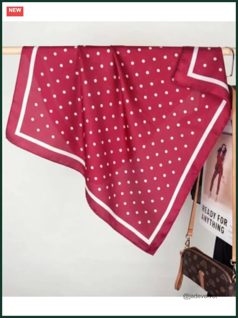 Satin-Feel Polyester Square Fashion Scarf Lightweight 27.5